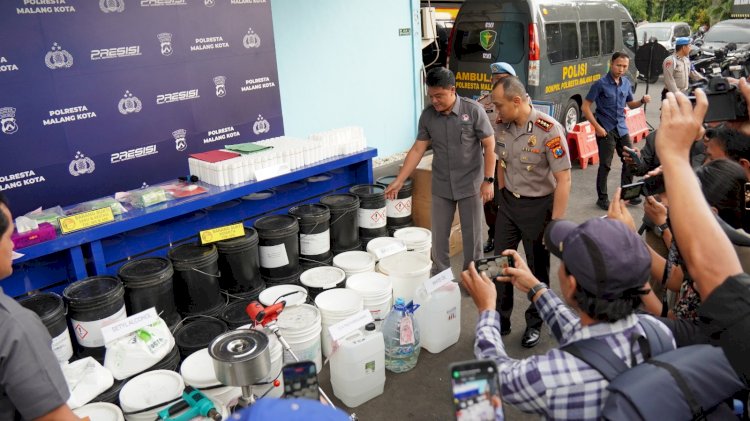 Polresta Malang Kota Bongkar Peredaran Kosmetik Ilegal Omzet Tembus Rp.100 Juta